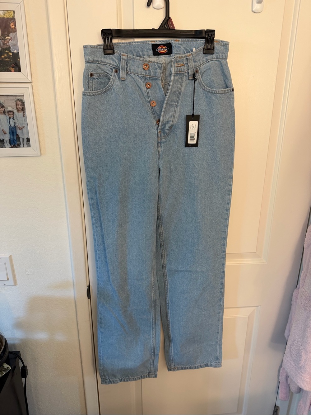 Dickies Women's Light Wash Straight-Leg Jeans